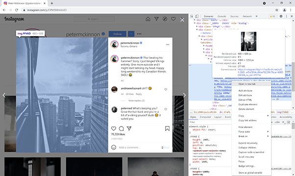 Open Image in New Tab