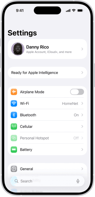 Open the Settings app on your iPhone