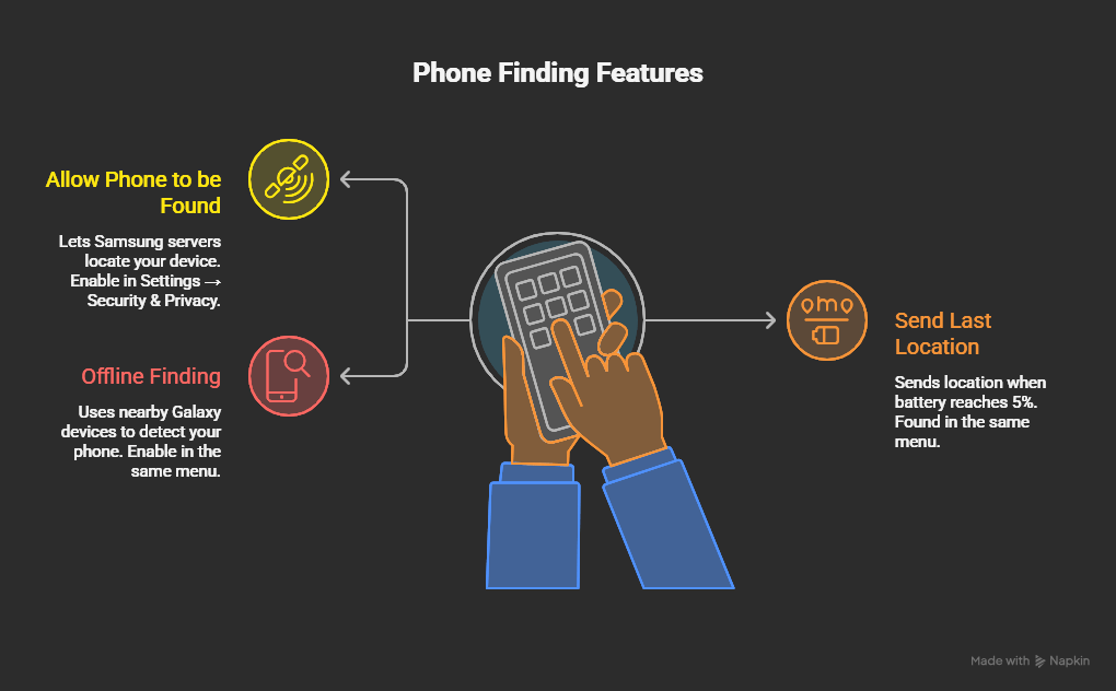 Samsung Phone Find: Features