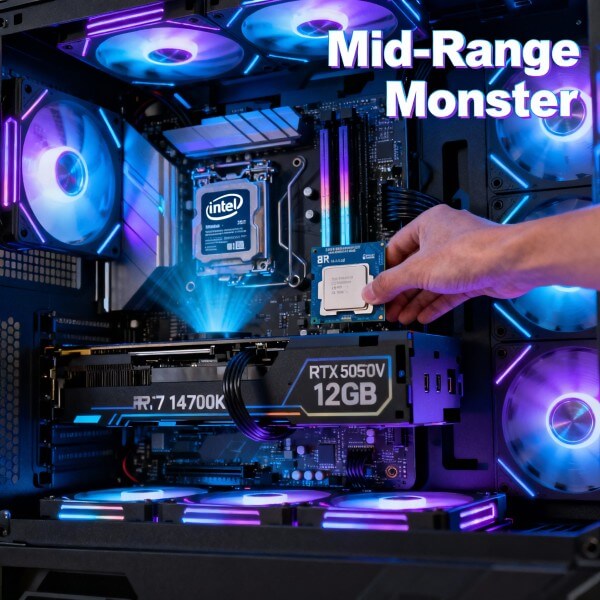 gaming pc mid range monster