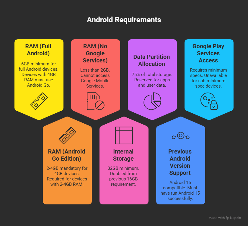System Requirements for Android 16