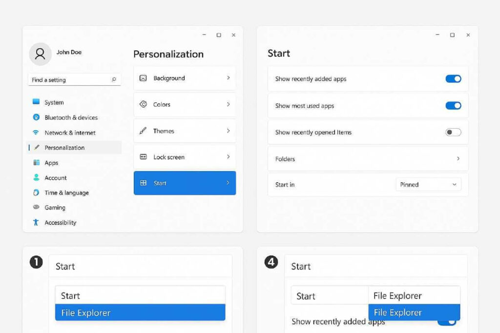 Step-by-step guide to changing Windows Explorer default start folder to This PC in Windows 11