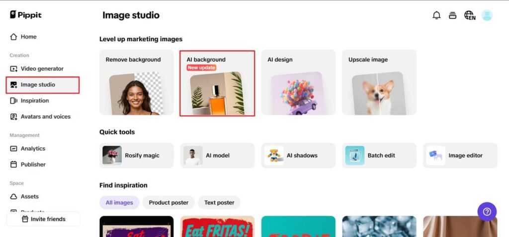 Insert photos from links or your devices