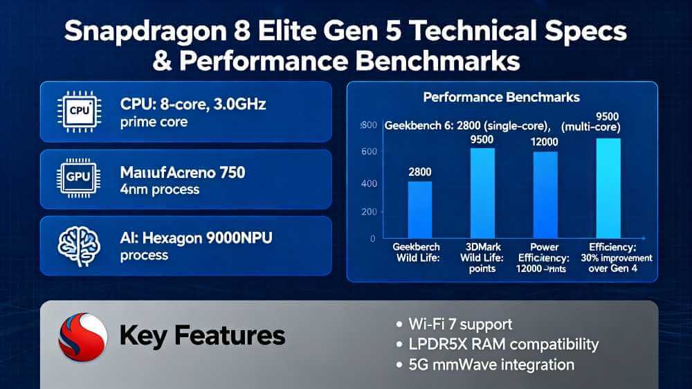 Snapdragon 8 Elite Gen 5 Performance Breakdown Infographic
