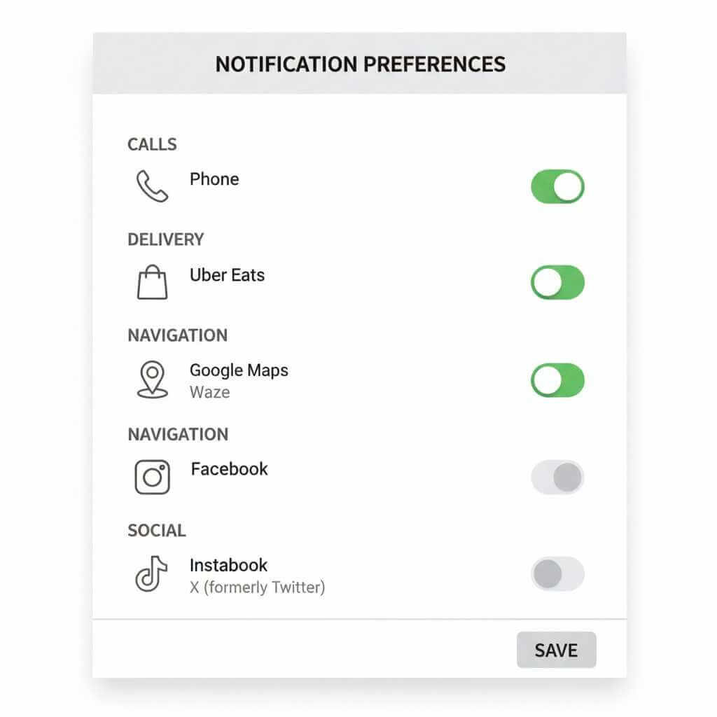 Notification customization screen with selected apps enabled for HyperOS Super Island.