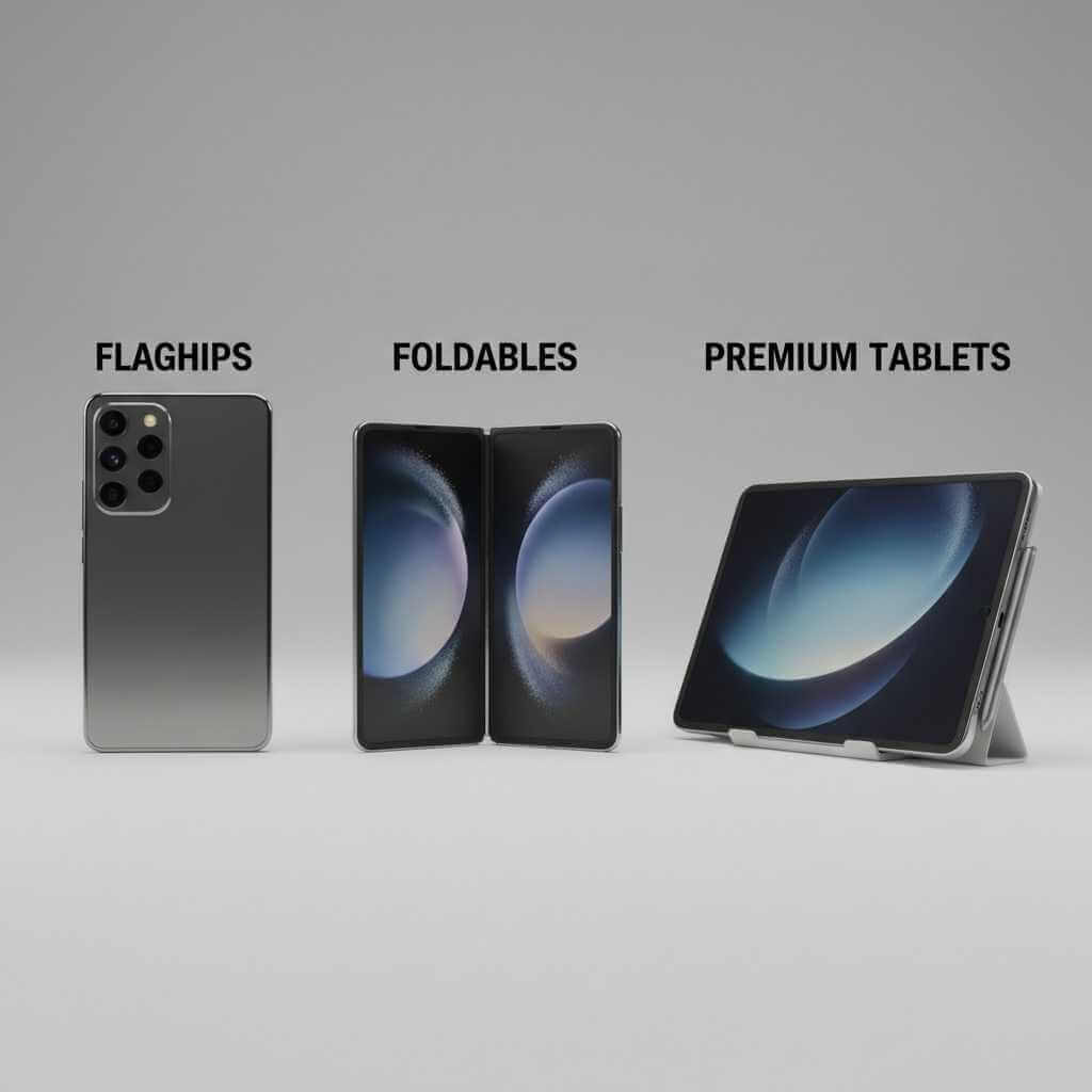 Flagship phone, foldable, and tablet representing MagicOS 10 Phase 1 eligible device categories.