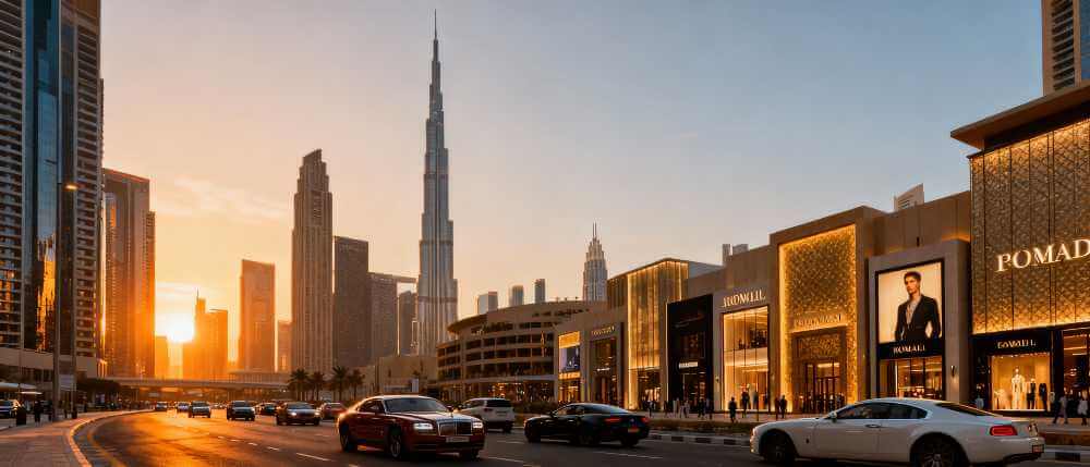 Dubai skyline showcasing the UAE market for premium foldable smartphone launch event