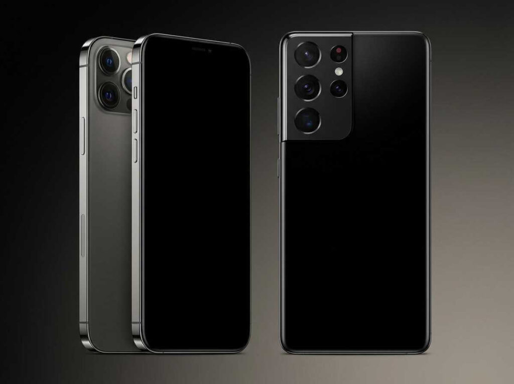 iPhone 17 Pro Max vs Samsung Galaxy S25 Ultra side-by-side flagship comparison.