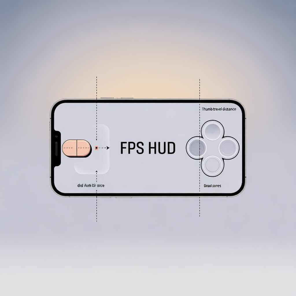 FPS HUD layout optimized to reduce touch input lag and improve aim on Android