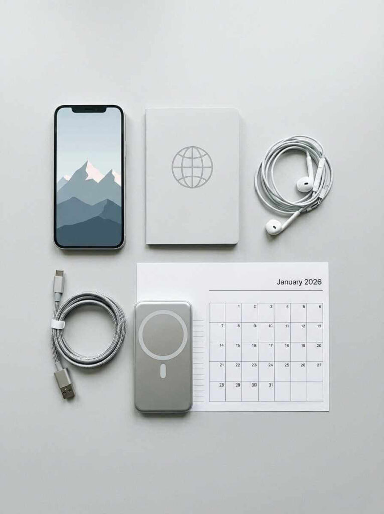 Travel-ready setup with Xiaomi UltraThin Magnetic Power Bank for daily charging