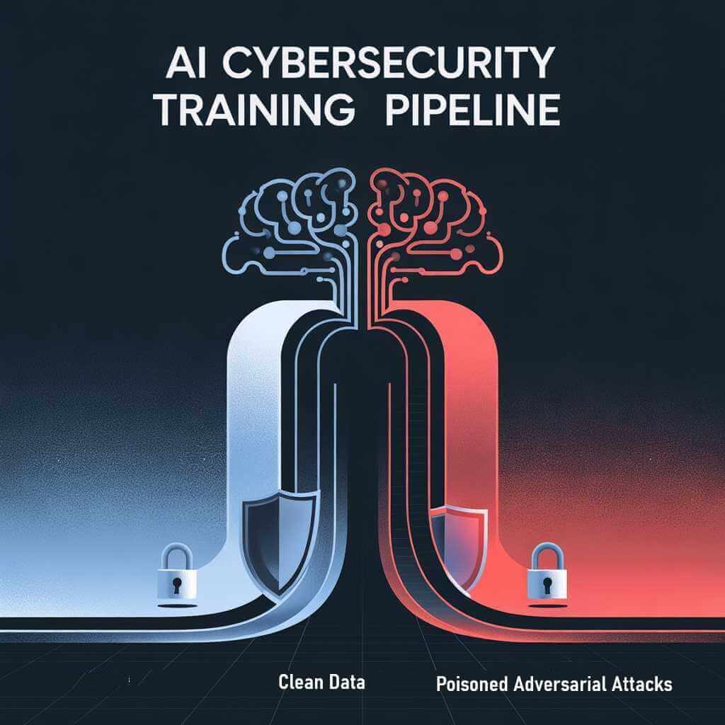 Infographic of AI cybersecurity training enhancing threat detection against attacks