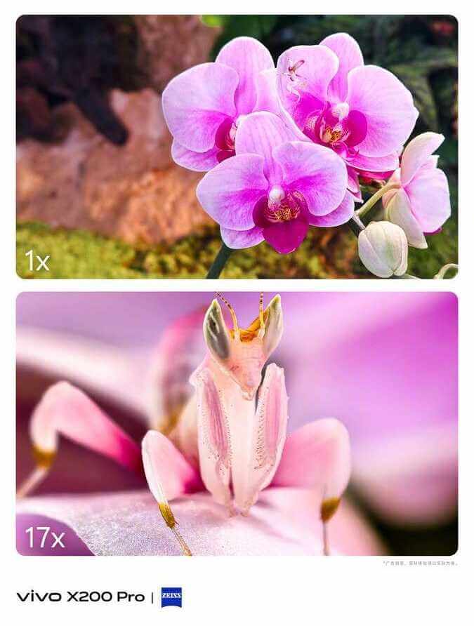 Android AI camera modes examples: HDR portrait, 100x zoom, Nightography on Vivo X200 and Samsung Galaxy S26.