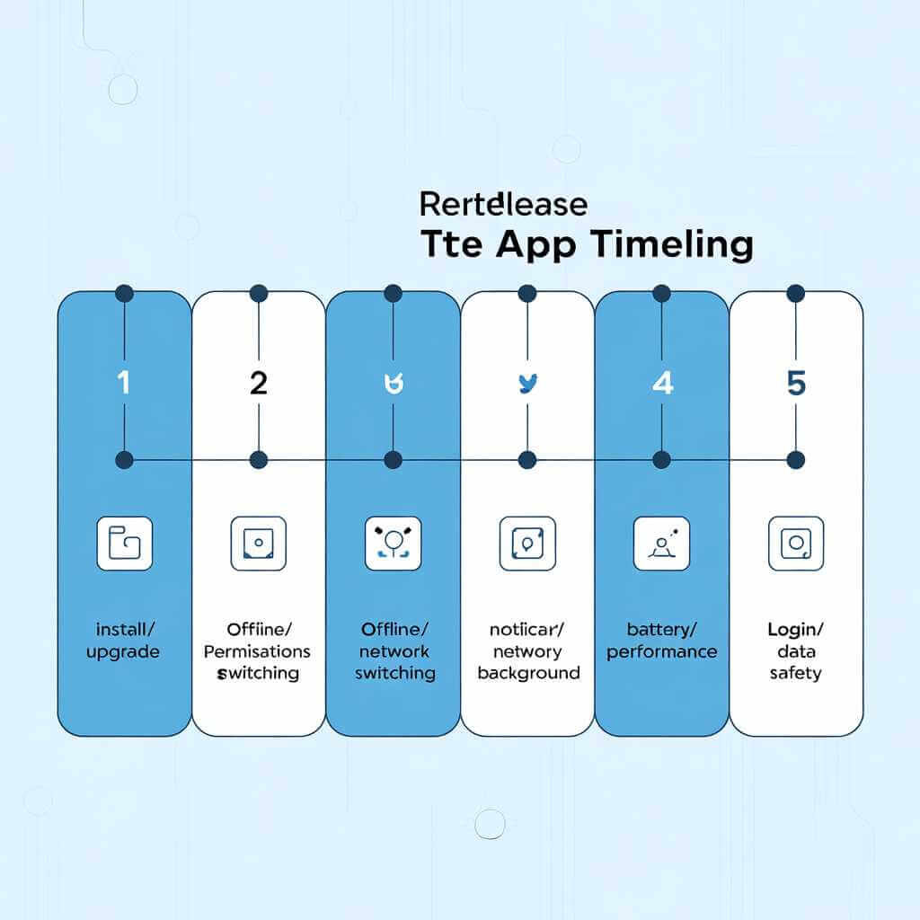 1–2 hour mobile app pre-release testing timeline infographic