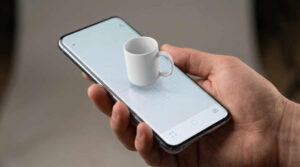 Smartphone displaying a generated 3D model preview.