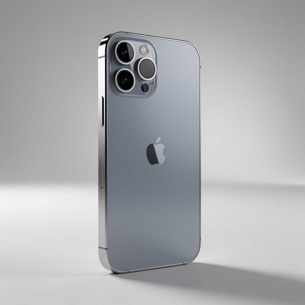 Close-up of iPhone 16 design showing flat edges and premium finish